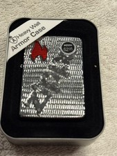 ZIPPO Bolted Lighter High Polished Chrome Armor w/Heavy Wall Armor Case NIB 2008 picture