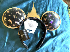 DISNEY LIMITED EDITION 50TH ANNIVERSARY GOLD CASTLE HEADBAND NWTS picture