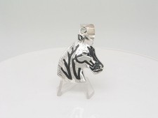 Navajo Alonzo Mariano Horse Pendant Sterling Silver Overlay Large 2.5