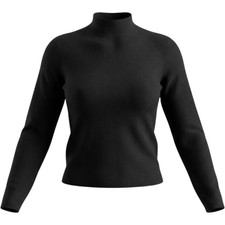Lululemon Ribbed Open Back Long Sleeve Mock Neck Shirt Black XL LW3HR5S picture