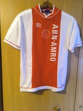 Umbro Amsterdam Futbol Soccer Ajax Home Jersey Red/White 2000 Size L Mens picture