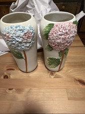Gorgeous Vintage Hand Painted Hydrangea Vases Very Very Nice picture