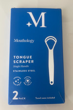 Mouthology Single Handle Stainless Steel Tongue Scraper 2 Pack picture