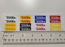 Tonka Logo Stickers For Tiny Tonka Trucks, Years 1978 and up, Set Of 16 Decals. picture