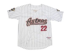Houston Astros Jersey Mens Large White MLB Baseball Majestic Roger Clemens 22 picture