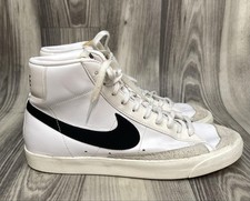 Nike Blazer Mid '77 Shoes Mens Size 12 White Black Leather Sneakers BQ6806-100 picture