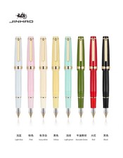 Jinhao 82 Acrylic Fountain Pen EF/F/M Iridium Nib Gold Clip Business Writing picture