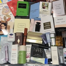 High End Makeup, Skincare, And Hair Lot Of 35 Sample Travel Items Untested picture
