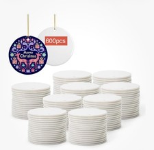 600PCS Sublimation Ceramic Ornaments Bulk 2.75 Inch Round-600 picture