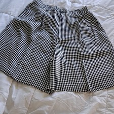 Barrie Stryker Women's Culotte Shorts Diamond Black White Size 12 2942 picture