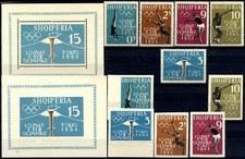 Albania 1962 Tokyo Olympics No. 576/580 + BF No. 6B ** (m426) picture