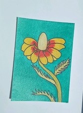 ACEO, Wildflowers: Mexican Hat, Mixed Media,  Original by GBTexas picture
