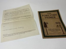 Booklet Forestry Primer 1926 Conservation Education US Vtg Application Pamphlet picture