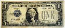 1928 A $1 Funny Back Silver Certificate Small Size U.S. Currency Note Nice Fine+ picture