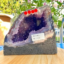 6.83LB Natural Amethyst Geode Quartz Crystal Cluster Cathedral Energy healing picture
