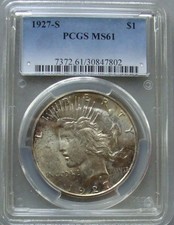 PCGS 1927 S MS 61  PEACE DOLLAR picture