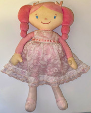 Retired Corolle Melodie Rose Cloth Rag Doll Pink Dress 15