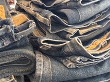 11 Pairs Thrashed & Reworked 1970-80’s Vintage Lee Jeans picture