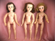 Three Madame Alexander dolls Elise naked with a little TLC picture