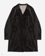Jil Sander Black Glossy Lamb Leather Coat Mens IT 50 picture