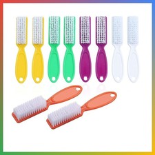 10 Pcs Nail Cleaning Brush Set Fingernail Toe Scrub Hand Grip Pedicure Tool picture