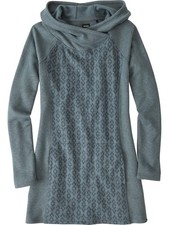 prAna Women's Daily Tunic Hooded Sweater Blue, Medium Excellent Condition picture