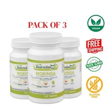 Zest.ve.das Organic Moringa 120 Tablets Superfood Energy Pack of 3 picture