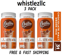 Ovaltine Chocolate Malt Powdered Drink Mix, Hot and Cold Milk 12 oz each-3 PACK picture