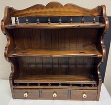 Vintage Ethan Allan Butler Wooden Pantry/ Kitchen Shelf With Drawers picture