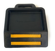 Pallet Jack Wheel Chock - Solid Bottom to Stop Rolling - Heavy Duty Rubber picture