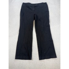 Alfani Womens Black Wide Leg Dress Pants Size 16 Stretch Cotton Blend Trousers picture