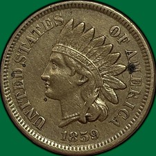 1859 Indian Head Cent Extremely Fine XF Coin #48126 picture