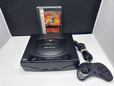 Sega Saturn Console Black w/ Controller Soviet Strike Game Tested Working picture