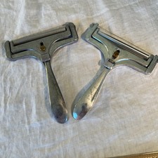 Two Vintage Wire Aluminum Metal Cheese Slicer Cutter Adjustible | Taiwan picture