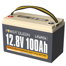 Power Queen 12V 100Ah LiFePO4 Lithium Battery 1280Wh 100A BMS for Camper Marine picture
