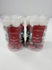Pack of 2 Wondershop Ornament Set Indoor Decorative Shatter Resistant 25-Count picture