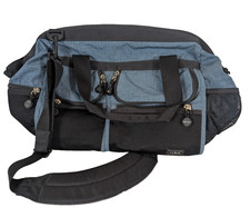 LL Bean Traveler Duffle Bag Wide Mouth Frame Opening Zip Top Pockets Rip Stop picture