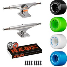 Old School Skateboard Package INDEPENDENT Trucks POWELL RAT BONES Wheels + REDS picture