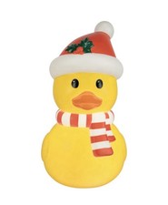Lowes 2026 Christmas Rubber Duck Blow Mold Holiday Living w/ Santa Hat Lights Up picture