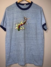 VINTAGE 1980's BOWLING IRON ON RINGER SHIRT XL DAFFY DANS picture