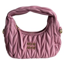 Miu Miu Pink Matelasse Quilted Mini Top Handle Bag w/ Zip, Strap & Dust Bag picture