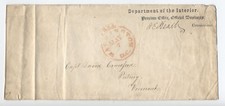 1850s pension office Washington DC stampless free frank J.E. Heath [ST.112] picture