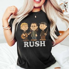 Rush x Peanuts Classic Rock Cartoon Mashup T-Shirt picture
