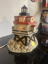 Vintage 1995 Geo. Z. Lefton Lighthouse Thomas Point  0088/3000, music box works picture