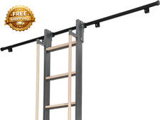 Sliding Library Ladder with 6.6FT Hook Track 96