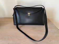Toteme T-lock leather top handle black leather picture