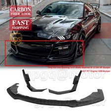 For Ford Mustang Modified W/ GT500 MP Bumper 15-22 Carbon Front Splitter&Winglet picture