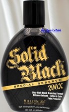 Millennium Tanning SOLID BLACK SPECIAL RESERVE 200X Bronzer Dark Tan Bed Lotion picture