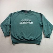 Vintage Sacramento State Hornets Sweatshirt Mens Large Green Adidas Soccer 90s picture