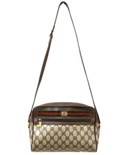 Vintage Gucci Shoulder Bag Sherry Line GG Supreme Brown PVC From Japan Auth 0053 picture